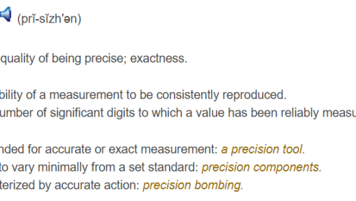 precision definition from dictionary