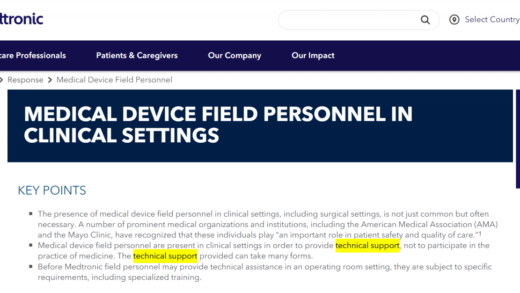 technical support description from Medtronic.