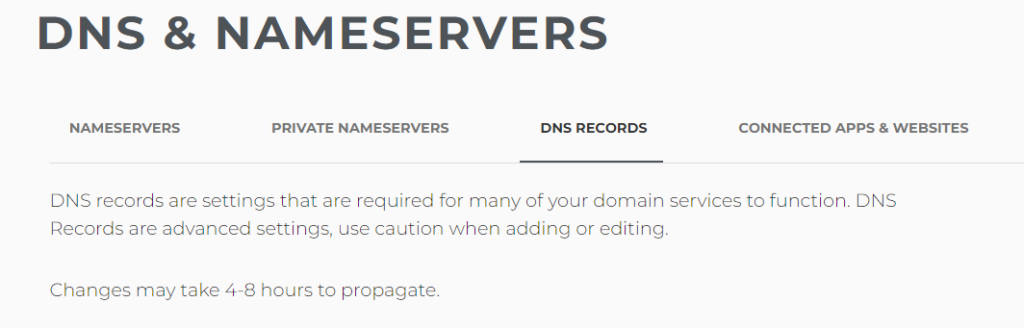 Google search console: DNS record setup