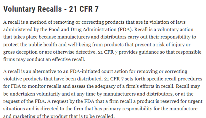 fda recall